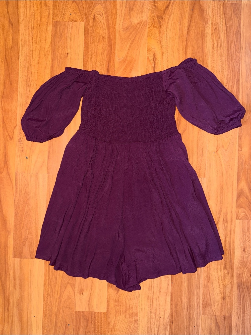 Ava Sky Smocked Romper worn ONCE!
